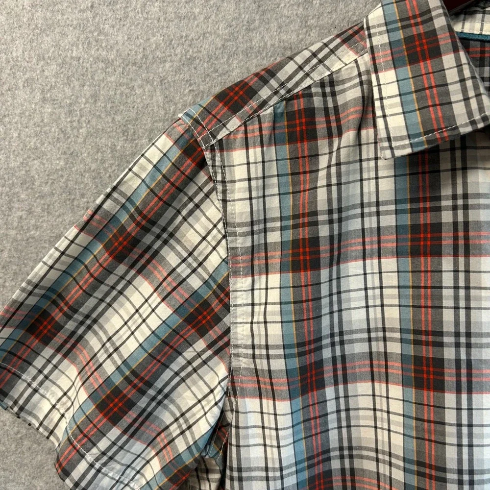 The North Face Mens Medium‎ Hammets Shirt Plaid Button Front Short Sleeve Gorp